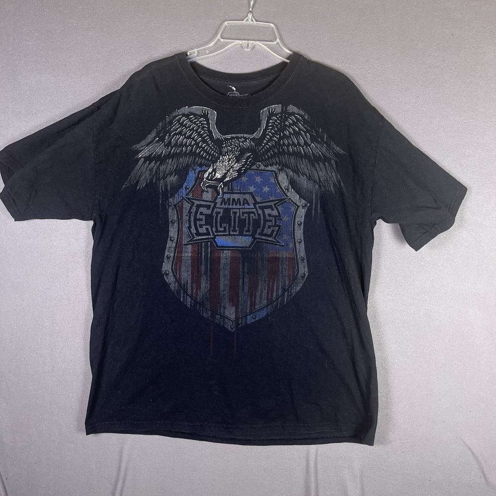 MMA Elite T-Shirt‎ Eagle And Shield Graphic Size XL Short Sleeve